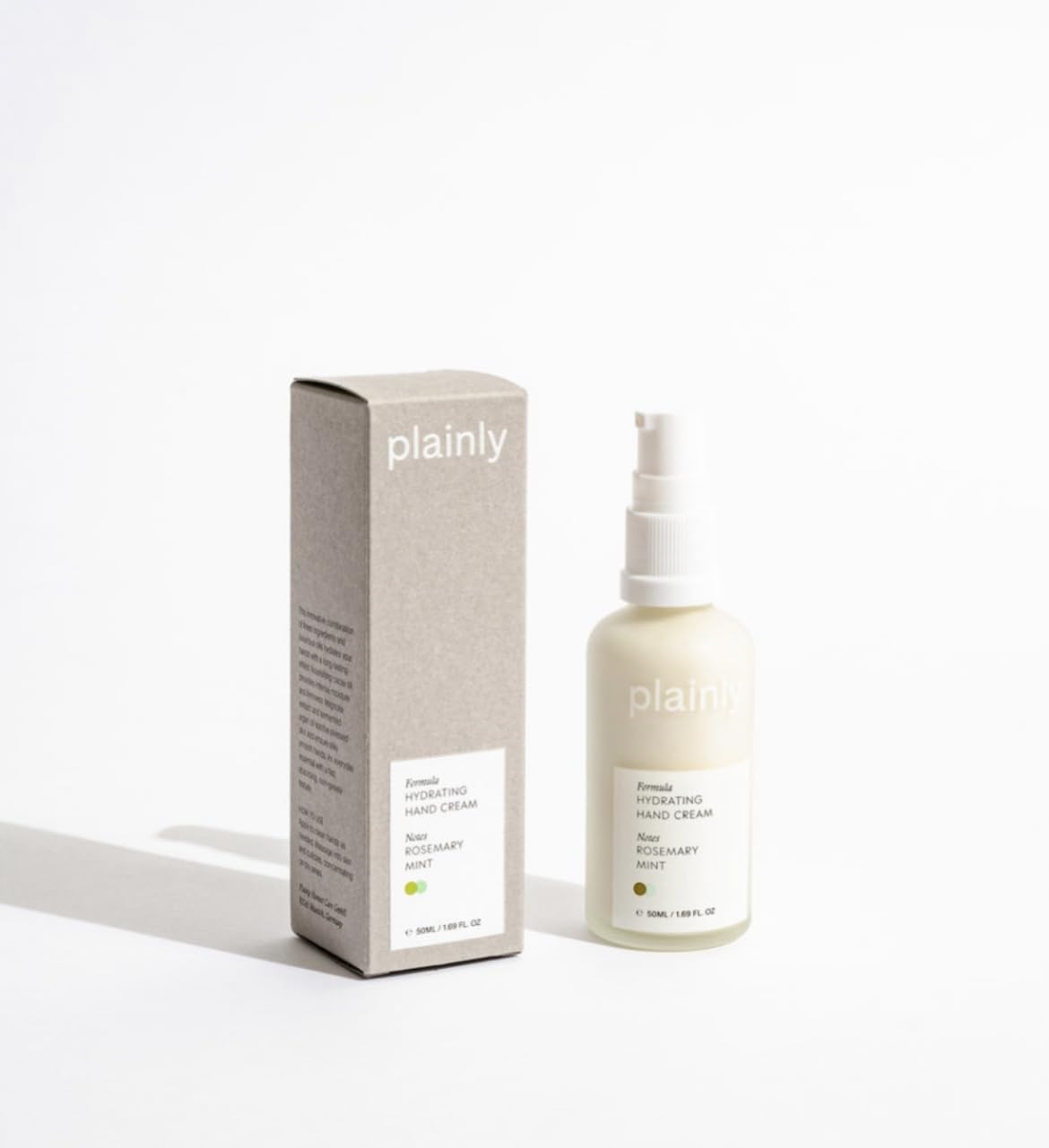 Plainly Uplifting Hand Cream, For dry hands, Organic and vegan, Developed with dermatologists, With premium Cacay Oil