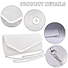 DKDDSSS Damen Clutches - Exquisite Silberne Handtasche für Damen, Abendtasche mit Glitzer - Ideal für Hochzeiten und Feierlichkeiten - Silberne Tasche mit Eleganz und Stil #2