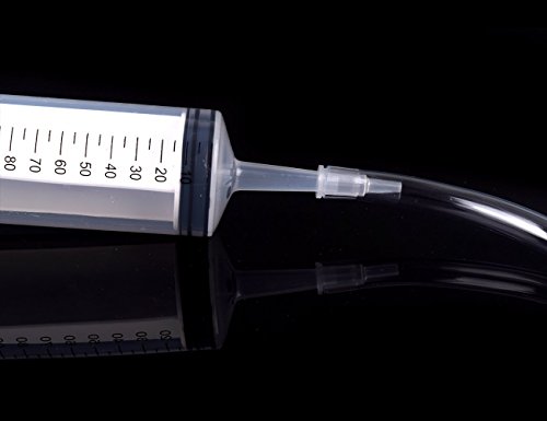 Huaha 2 Pcs 150Ml Large Plastic Reusable Measuring Syringe With 100Cm(40") Tubing, 4 Pcs Caps, 10 Pcs Dispenser Needles #TOP4