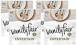 Vanity Fair Entertain Paper Napkins, 40 3-Ply Disposable Napkins, Dinner Size (Pack of 4)