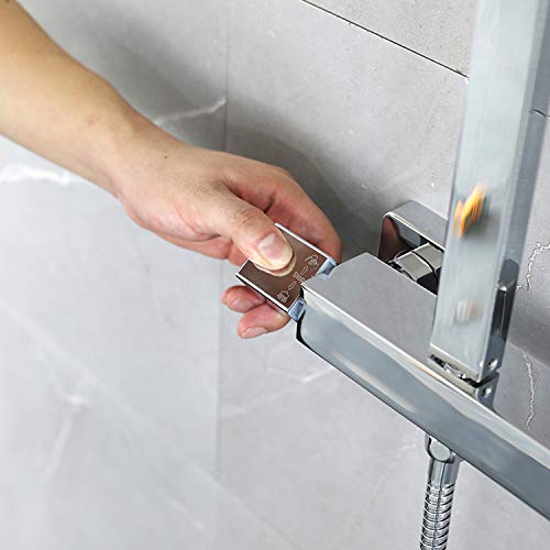 Columna de ducha termostática cuadrada Eviva Liri cromada miniatura 5
