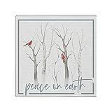 Simply Said, INC Small Talk Squares - Peace on Earth - 5.25 x 5.25 in Distressed Rustic Sign STS1700