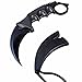 WeTop Karambit Knife - Tactical Combat Neck Knife, CS-GO Stainless Steel with Sheath and Cord, Outdoor Survival, Camping (Pure Black)