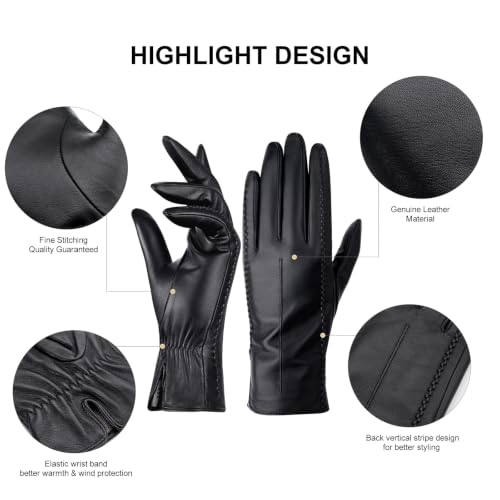 BISON DENIM Sheepskin Cashmere Gloves