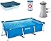 Produktbild Intex Rectangular Frame Pool Set - Aufstellpool - Blau - Filterpumpe, Ersatzfilter und Abdeckplane (260 x 160 x 65 cm)