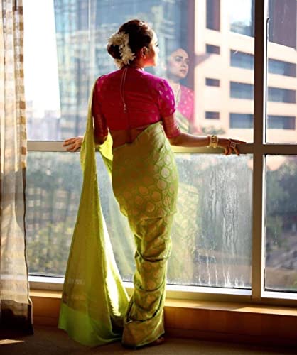 Image of Avantika Fashion Women's Kanjivaram Soft Silk Saree With Blouse Piece