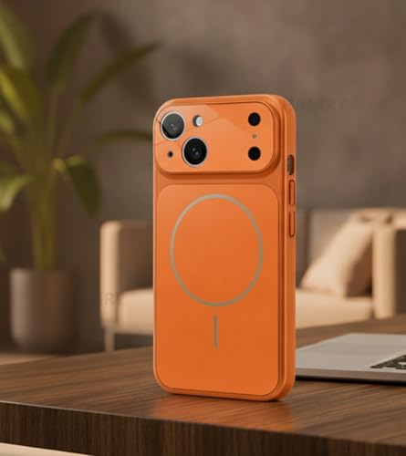 Image of Case Cover Compatible with iPhone 13 | Luxury Glass Matte Back Cover iPhone 13 | Magnetic Ring Style, Shockproof PC Case with Camera Lens Protection