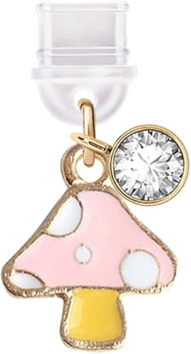 ELISE & FONDA TP252 Tipo-C Puerto de carga USB Anti Polvo Plug Tiny Mushroom Cell Phone Charm para SamsungHuaweiOnePlusXiaomioppo teléfonos Android