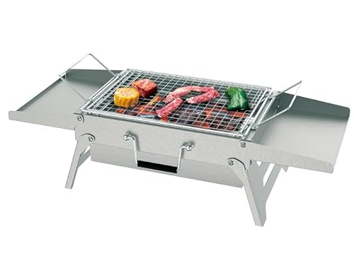 パークレーン 折りたたみステンレスバーベキューコンロS 1~2人用 レジャー アウトドア キャンプ BBQ コンパクト ハンドル付 収納袋付