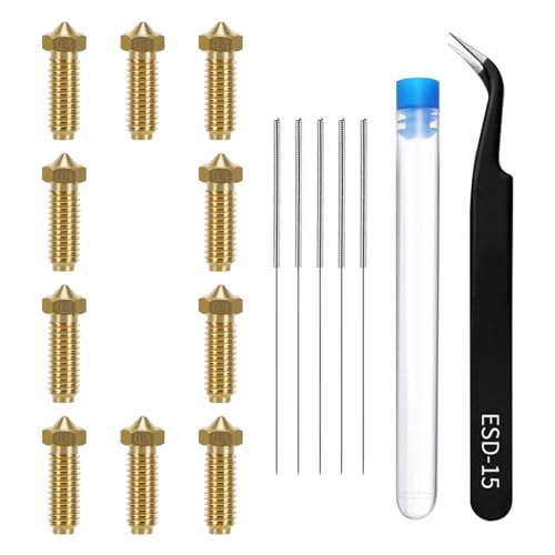 TMYPN 10PCS Volcano Brass Nozzle Kit for Anycubic Kobra 2, Kobra 2 Neo, Kobra 2 Pro, Kobra 2 Plus, Kobra 2 Max 3D Printe