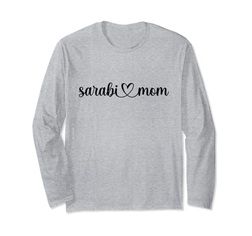 Dog Heart Love Sarabi Mom Long Sleeve T-Shirt, Grey