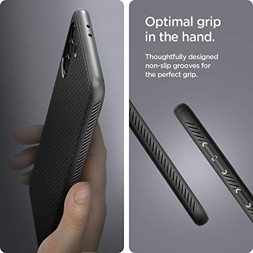 Image of Spigen for Galaxy S21 Plus Case, Liquid Air [No Magnet Ring] [Military-Grade Protection] - Matte Black