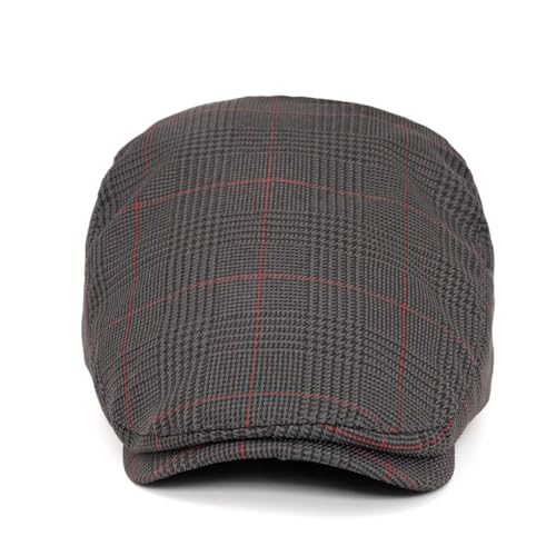 Image of Cotton Newsboy Cap,Breathable Ivy Gatsby Cabbie Beret Hat for Men's Women Driving Hunting Golf