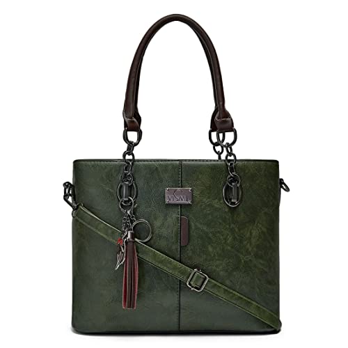 Image of VISMIINTREND Stylish Vegan Leather Shoulder Handbag Crossbody Mini Laptop Tote Bag for Women | Tassel | Ladies Purse | Gifts for Women | Branded | Office | Work | Christmas Gift for Women