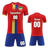 OPUTWDF Completo Calcio Maglia Personalizzabile Nome Numero Logo maglietta personalizzata calcio Taglie da Bambino e Uomo Maglie