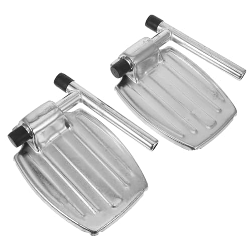 HIAKDOFT 2個 車椅子パーツ 軽量コンパクト設計 耐久性メタル製 重量対応車椅子用フットレスト 滑り止めサポートバー付き 交換用レッグレス