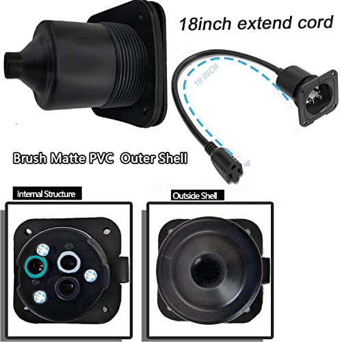 Treeligo 15 Amp Flanged Inlet 125 Volt Rv Shore Power Plug Inlet Male Receptacle,Nema 5-15 2 Pole 3-Wire Ac Port Plug, For Marine Boat Rv Boat Trailer Shed Accessories #TOP1