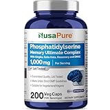 NusaPure Phosphatidylserine Memory Ultimate Complex 1000mg 200 Vegetarian Caps (Vegan, Non-GMO)