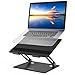 BoYata Laptop Stand, Multi-Angle Laptop Riser with Heat-Vent, Adjustable Notebook Stand Compatible for Laptop (11-15 inches) Including MacBook Pro/Air, HP, Dell, Samsung (Black)