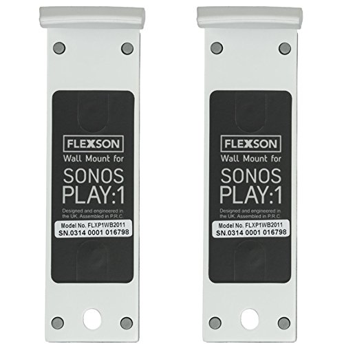 Flexson Wall Bracket for Play:1 SONOS Speakers - White - Pair