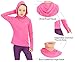HMILES Girls Athletic Hoodie Shirts,Light Weight/Long Sleeve/Thumb Hole/Dry Fit/SPF Shirt Tops 4-14Year(Fuchsia,7-8 years)