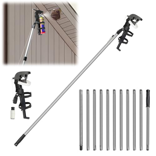2025 Neueste Sprühdosen Verlängerungsstangen Adapter, Sprühdosenhalter Erweiterte Version Mit 3.6m Teleskopstange Thread 3/4\, Einstellbarer Winkel Sprühdosenverlängerung Für Wespenspray