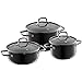 Produktbild WMF Fusiontec Essential Topfset Induktion 3-teilig, Kochtopf Set mit Glasdeckel, Induktions Töpfe Set schwarz, High-Tech Keramik, kratzfest, unbeschichtet, ohne Skalierung, Made in Germany