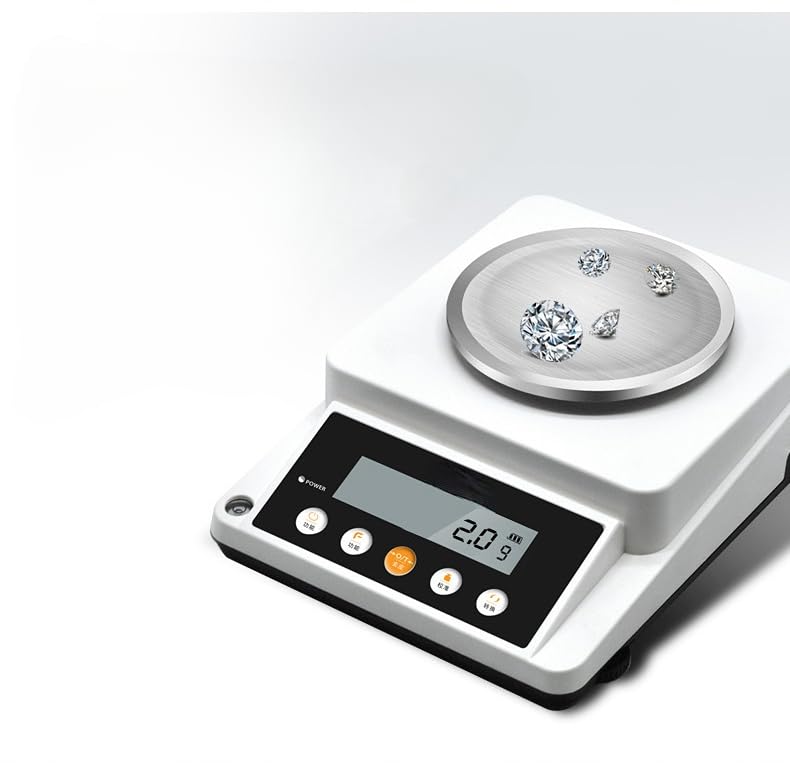 3kg Digital Diamond Scale 0.1g Precision Weigh Gem Jewelry - LCD Display, CE Certified, 0-3000g Capacity, g ct oz lb Units for Jewelers & Gemologists
