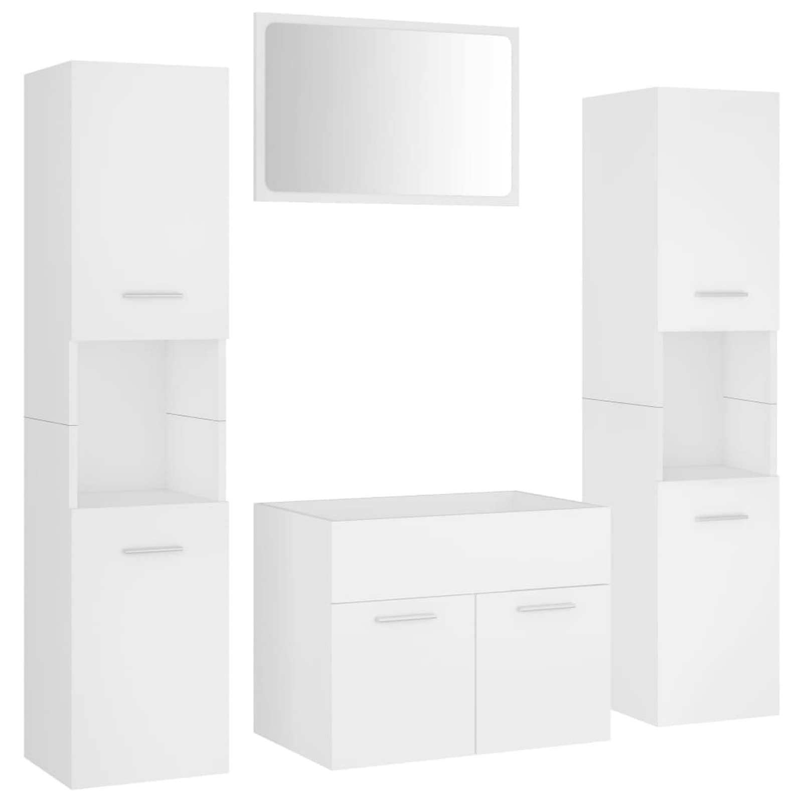 Conjunto de Muebles de baño aglomerado Blanco Conjunto BañO Mueble Y Lavabo