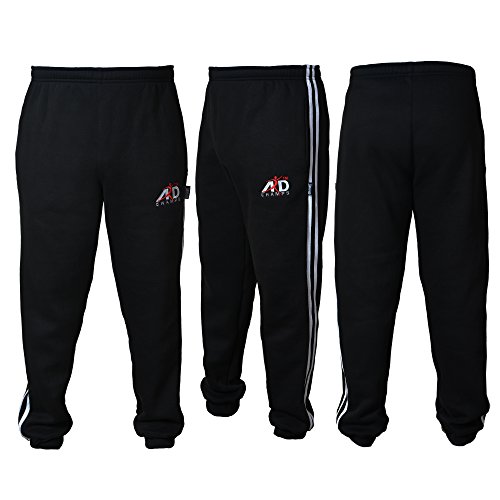 ARD Men's Fleece Joggers Sweatpants Casual Gym Tracksuit Running Jogging Trousers (Black, 3XL)