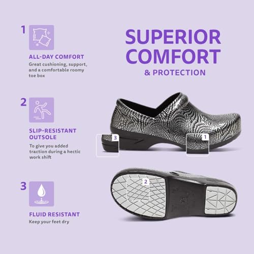 Image of Anywear SR Angel Nursing Clogs - Non-Slip Work Shoes for Women & Men - Slip-Resistant Cushioned Nursing Shoes
