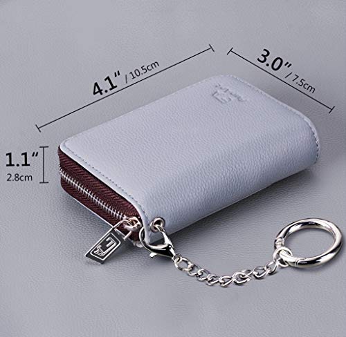 FurArt Zipper Wallet Women, RFID Blocking Credit Card Wallet, Business Card Holder, Compact Size KeyChain Wallet