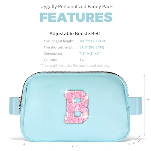 Image of Uygafly Gift for Teen Girls Kids Daughter Her - Birthday Gifts for 3 4 5 6 7 8 9 10 11 12 13 Year Old Girls,Fanny Pack Crossbody Bag Purse Belt Bag Cute Trendy Stuff | Blue,B