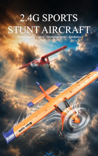 Image of QIDI-590 4CH Brushless RC Airplane, Draco Fixed Wing Glider, Orange