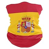 Talla única. All3DPrint Máscara mágica para la cara de la bandera de España para exteriores, elástica, sin costuras, bandana deportiva