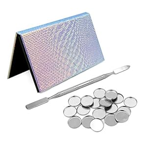 Juego de paleta de sombra de ojos de maquillaje vacío, paleta de maquillaje de sirena arco iris, 18 piezas de paleta…