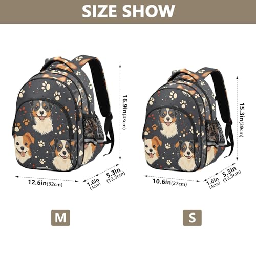 Paw Print Dog Face Backpack for Toddler Kids Boys Girls School Bag Preschool Kindergarten Elementary4