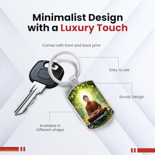 Image of Premium Printed Metal Keychain for Men & Women | High-Definition Artwork Print | Durable Key Ring for Car, Bike, Home & Office Keys | Stylish Decorative Key Holder Gift