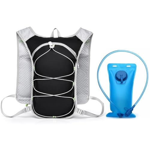 Running Hydration Vest for Women, 1.5L Lightweight Water Bladder Backpack Breathable Running Backpack with Multiple Pockets for Trail, Hiking, Cycling
