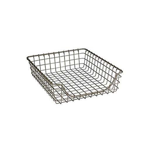 Spectrum Scoop, Home Tray Wire Bathroom & Office, Paper Tray & Produce, Sturdy Steel Storage Basket, Satin Nickel (99077)