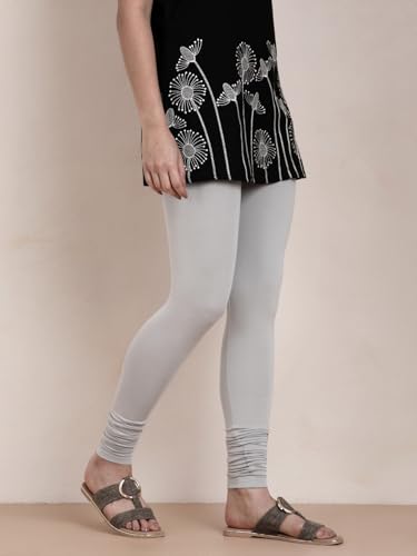 Image of TWIN BIRDS Tailored Cut and Classic Fit Super Stretchable Elastane Fabric Churidar Leggings for Women