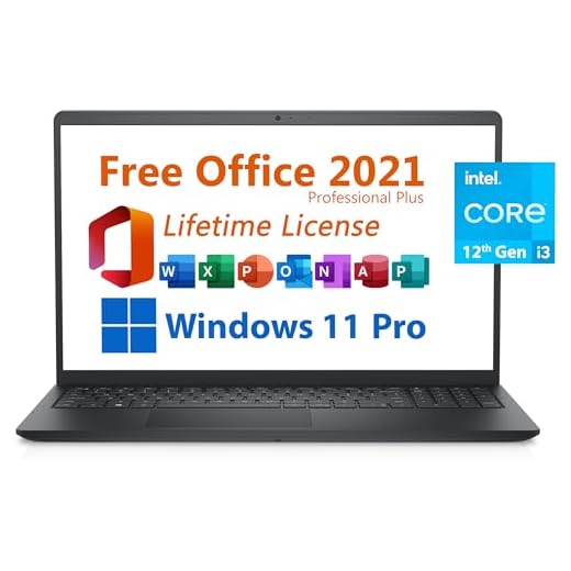 Dell 2024 Inspiron 15 Laptop, Free Microsoft Office 2021 with Lifetime License, 15.6" FHD 1920 x 1080, Intel 6-Core i3-1215U Upto 4.4 GHz, 16GB DDR4 RAM, 512GB PCIe SSD, Windows 11 Pro, Black