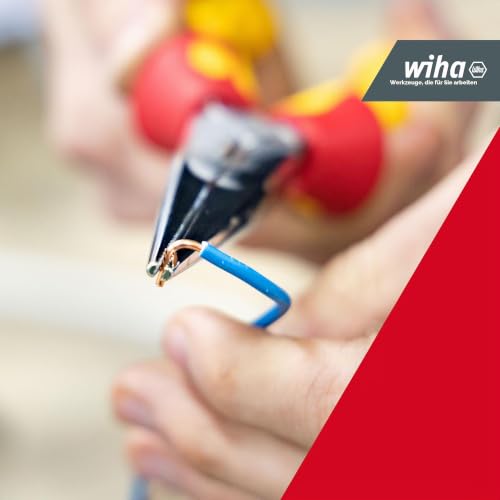 Wiha Flachrundzange Professional electric I mit Schneide gerade Form I VDE-geprüft, stückgeprüft, stabil… – Ansicht 5