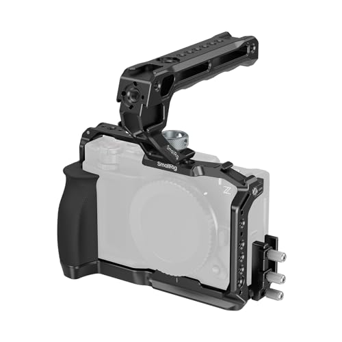 Image of SmallRig ZR Camera Cage Kit for Nikon ZR, Full Cage with Silicone Grip, Top Handle for ARRI, Cable Clamp for HDMI, Built-in Cold Shoe and Quick-Release Plate for Arca - 5647