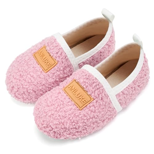 Image of ANLUKE Kids Toddler Slippers Boys Girls Indoor House Shoes Non-Slip Slippers Socks Outdoor Warm Walking Shoes