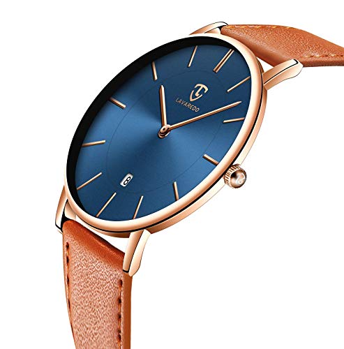 BEN NEVIS Mens Watches, Minimalist Fashion Simple Wrist Watch for Men Analog Date with Leather Strap