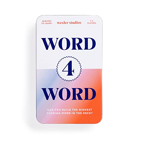 Galison Wexler Studios Word 4 Word – Fun Spelling Card Game For Adults And Kids Perfect For Travel And Family Game Night, 2-4 Players #TOP5