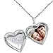 Love Heart Locket Necklace that Holds Pictures Polished Lockets Necklaces Birthday Gifts