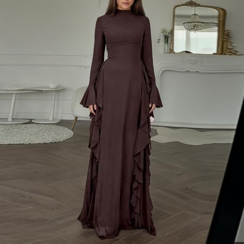 Robe maxi fluide à volants style médiéval et gothique chic - 3