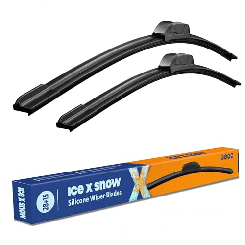 Image of 28 inch+15 inch Silicone Windshield Wiper Blades Oem Quality Premium All Seasons Wiper Blades Durable and Quiet Windshield Wipers (Pack of 2)